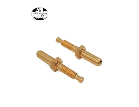 HHC-0765 OEM Custom CNC Processing Hexagonal Cylindrical Threaded Copper Pin Pin Screw Positioning Pin