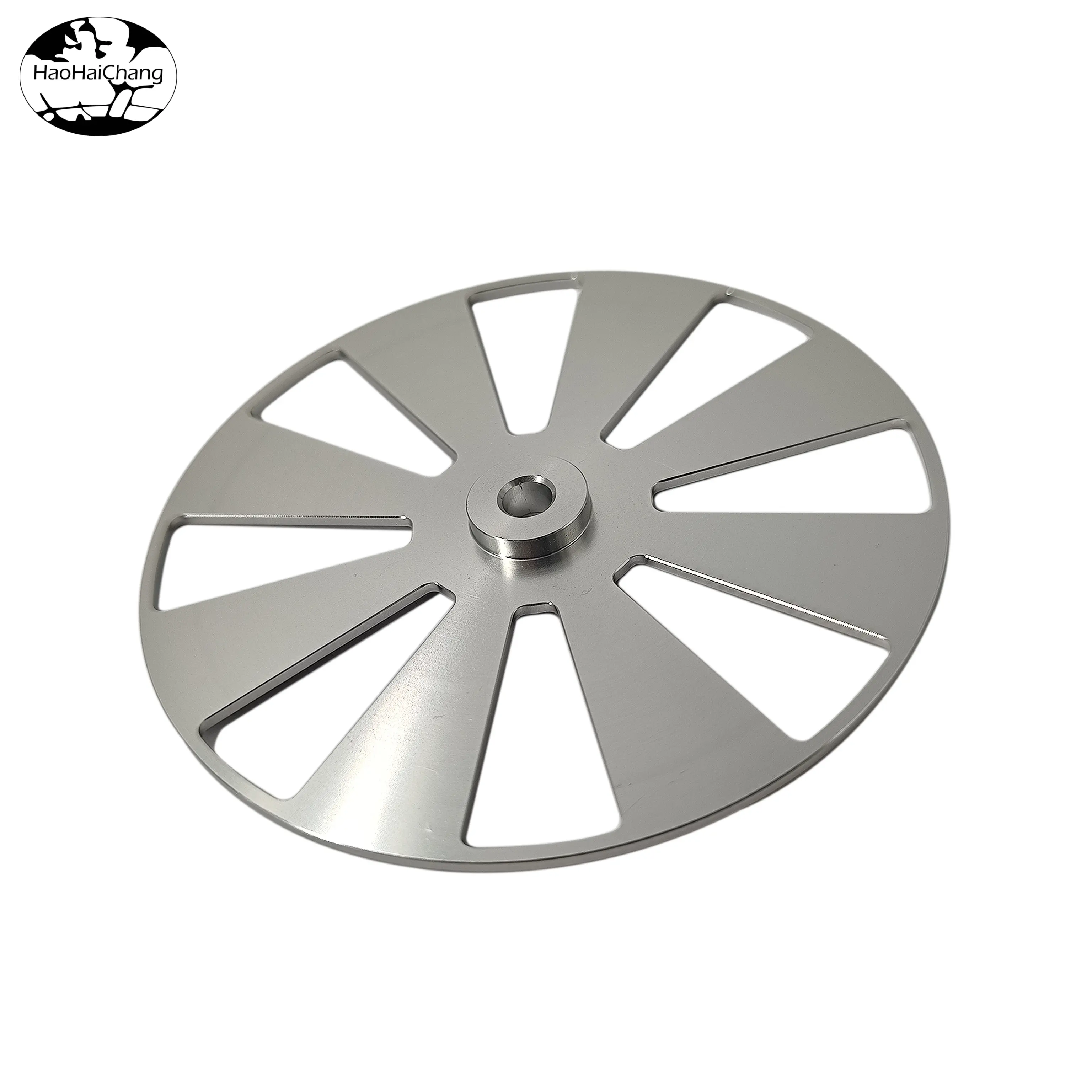 HHC-0759 Non-standard CNC machining precision aluminum alloy hub-shaped small roller circular flange